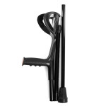 Ζεύγος Πατερίτσες Σπαστές Με Ανατομική Λαβή Black Βακτηρίες Αγκώνα πτυσσόμενες καναδέζικου τύπου